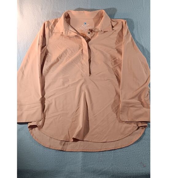 KUHL Women’s Engineered Snap Shirt Small Peach Tan Long Sleeve Outdoor Hiking S - Picture 1 of 7